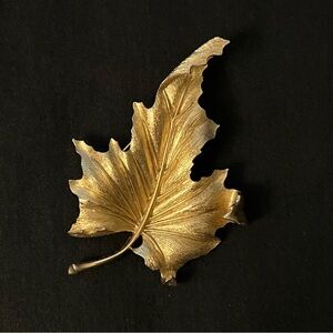 Large Vintage Trifari Leaf Brooch